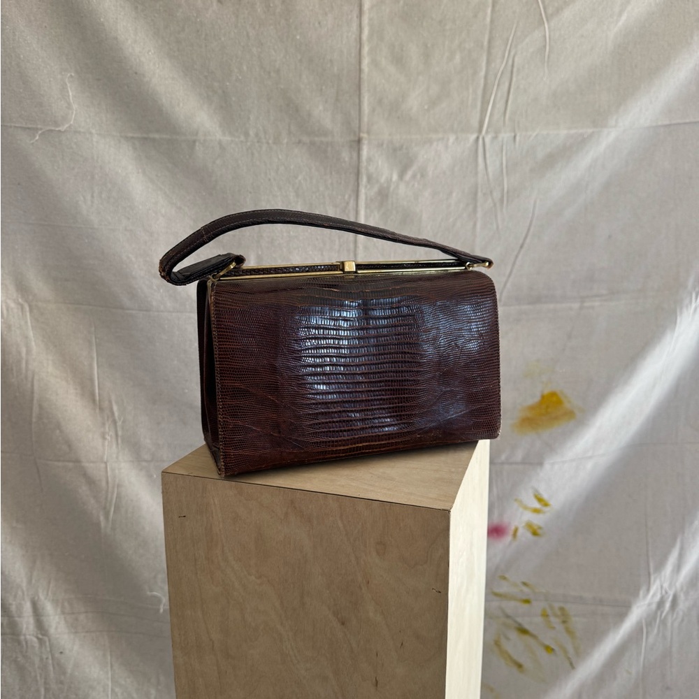 Classic 1950s Croc Top-Handle Bag